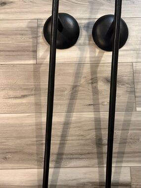 Z Gallerie Black Double Wall Candle Holders-Pair- MCM